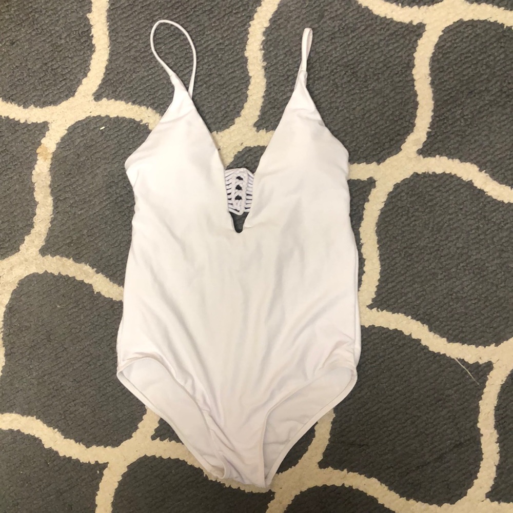 White one piece swimsuit